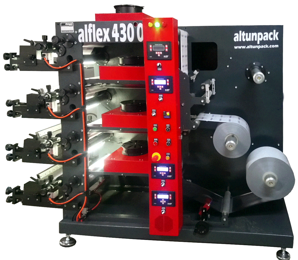 4 renk flexo baski makinelerimiz de otomatik sargi sistemini standart yaptik.